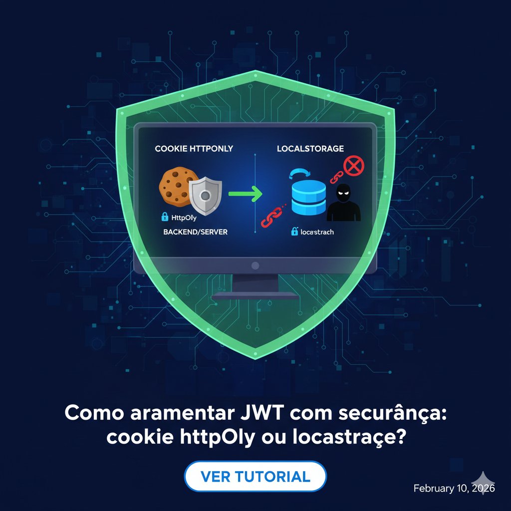 Como armazenar JWT com segurança: cookie httpOnly ou localStorage?