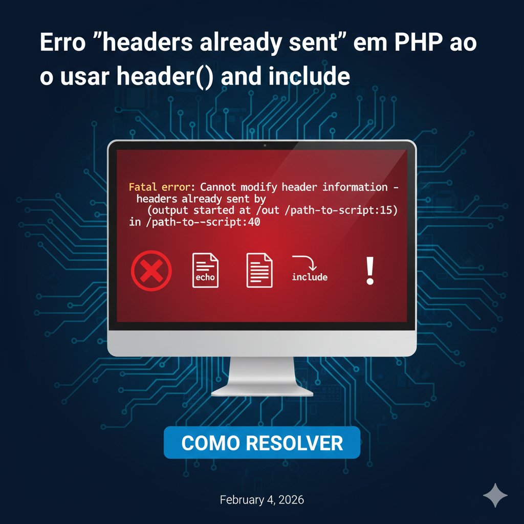 Headers already sent em PHP: como corrigir (guia prático)