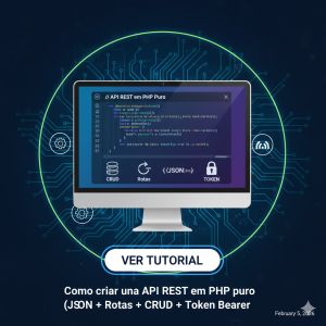 Como criar uma API REST em PHP puro (JSON + Rotas + CRUD + Token Bearer)