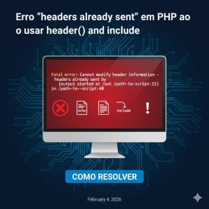 Headers already sent em PHP: como corrigir (guia prático)
