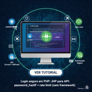Login seguro em PHP para API: password_hash + JWT + rate limit (sem framework)