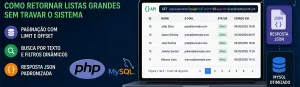 Paginação, busca e filtros em API PHP com MySQL: como retornar listas grandes sem travar o sistema