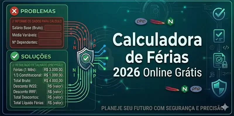 Calculadora de Férias 2026